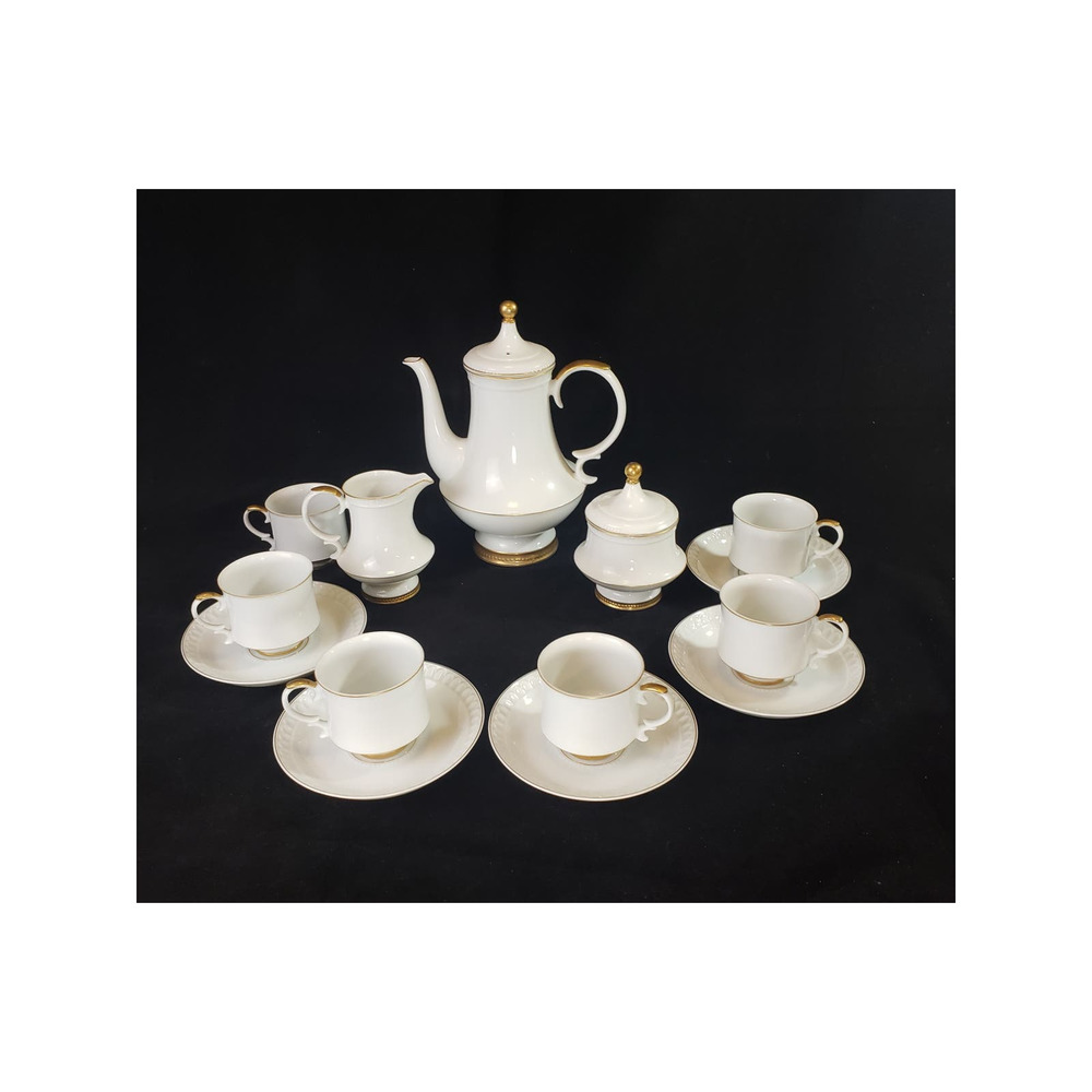 Vintage Arnart Ambassador Capodimonte Demitasse Tea Set Made in Japan Gold Gilt